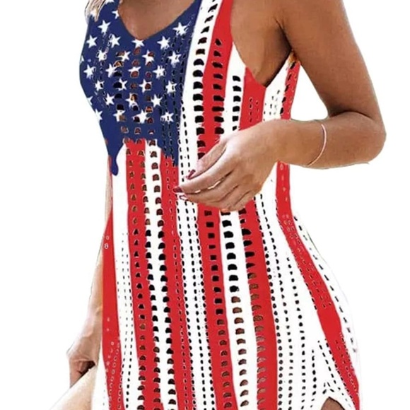 Stars and Stripes Women's Swim Cover-Up - Picture 1 of 5